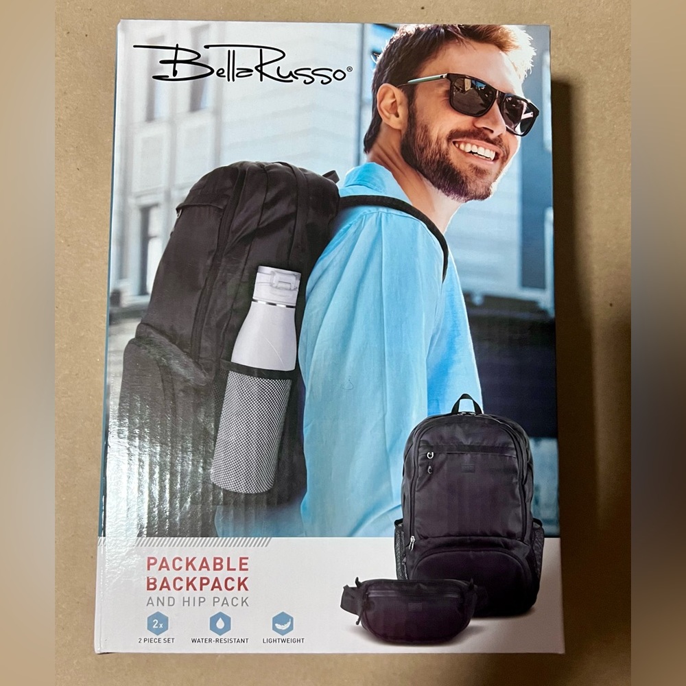 Bella Russo Packable Backpack and Hip Pack